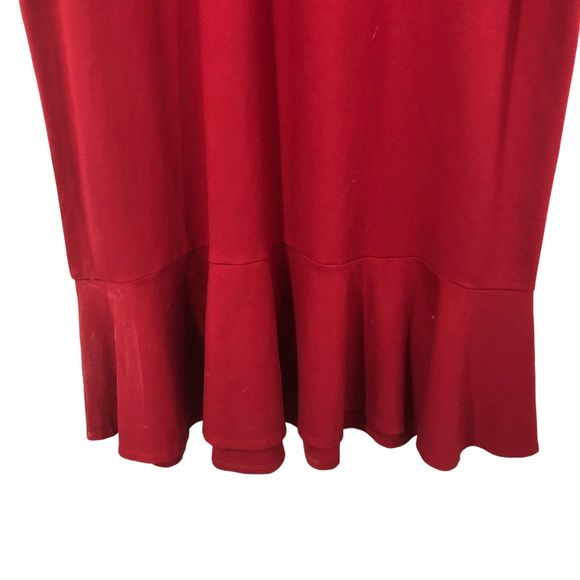 NWT J.Jill Pointe XLT True Red Dress, Simple, Minimalist, Holiday, Christmas - Picture 5 of 8